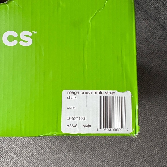 BNWT Crocs Mega Crush Triple Strap Sandals – Chalk White – Style ID: 521539 - Picture 15 of 15